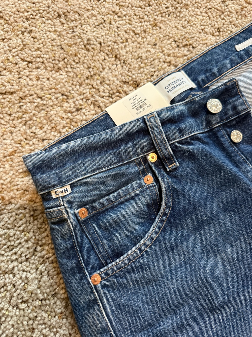 NWT Citizens of Humanity Ayla Baggy Jeans in Claremont - Size 26 - Picture 6 of 9